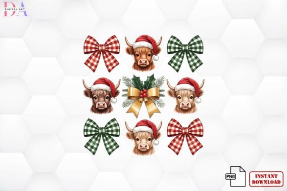 Download Highland Cow Bow Set PNG - Bow Collection