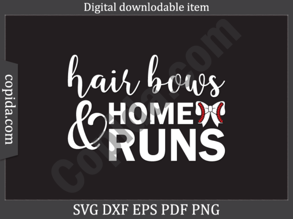 Download Hair Bows &amp; Home Run Svg Printable File - Bow Collection
