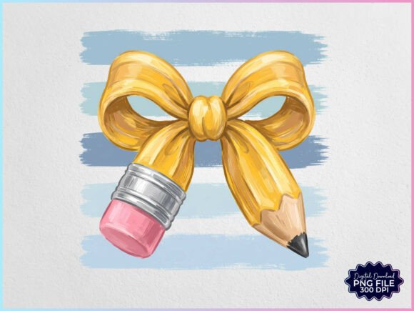 Download Preppy Rustic Back to School Pencil Bow - Bow Collection