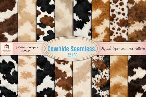 Download Cowhide Seamless Digital Paper Bundle - Seamless digital Collection