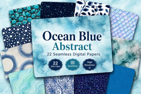 Download Ocean Blue Abstract Seamless Digital - Seamless digital Collection