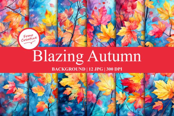 Download Blazing Autumn Background - Premium Resources