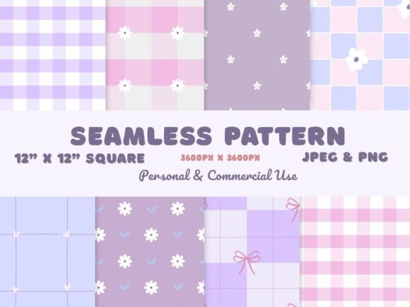 Download Purple Pink Seamless Pattern Flower Bow - Bow Collection