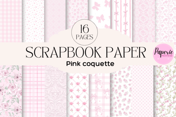 Download Pink Coquette Scrapbook Patterns - Scrapbook pattern Collection