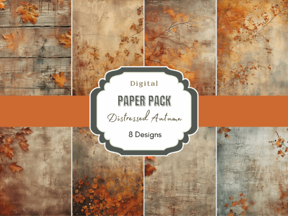 Download Distressed Autumn Background Digital - Premium Bundle